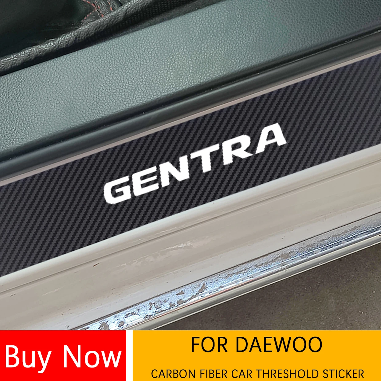 Наклейки на порог двери автомобиля из углеродного волокна для Daewoo Rezzo nubira nexia kalos