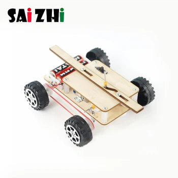 

Saizhi DIY Kit Gear shift Car Set Mechanical Transmission Model DIY Electronic Kit Physics Scientific Experiment Educational Toy