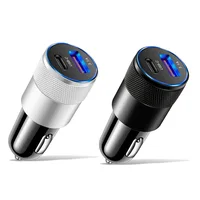 Chargeur de voiture 2 ports USB Type C 3A 12V 15W, charge rapide, adaptateur allume-cigare, prise de courant, pour iPhone Samsung 5