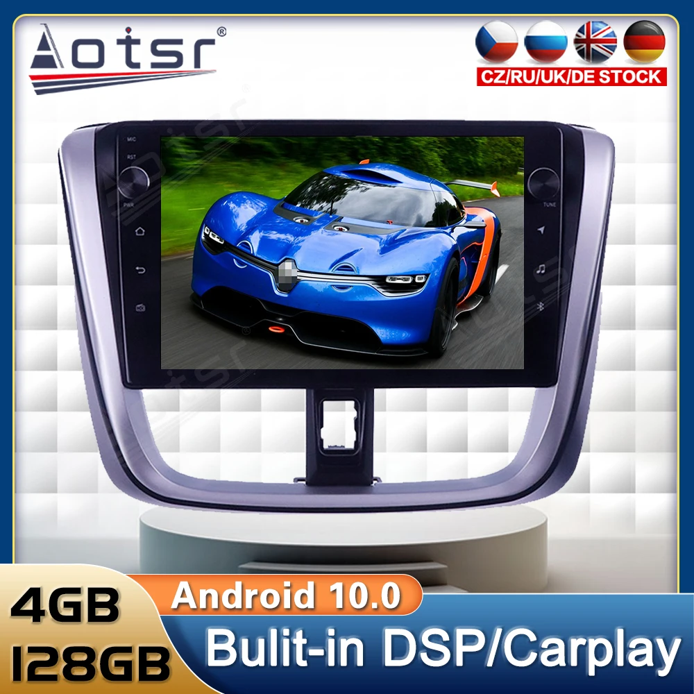 

Android 10 Car Radio For Toyota Vios Yaris 2014 - 2017 Multimedia GPS Navigation Player Auto Stereo Head Unit No 2Din 2 Din DVD