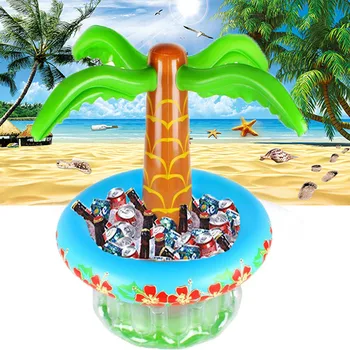 

Inflatable PVC Beverage Cooler Coconut Tree Decoration Ice Bucket Swimming Pool Basin Birthday Fruit Party Beach Accessories