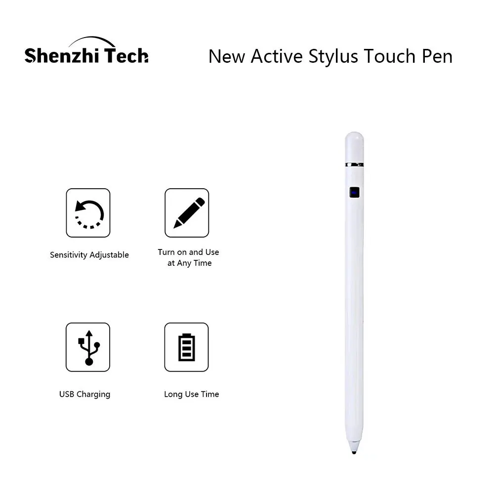 

Active Stylus, Smart Stylus Pen Adjustable High Sensitivity Touch Pen for Surface iPad Phone Android Tablet Smartphone
