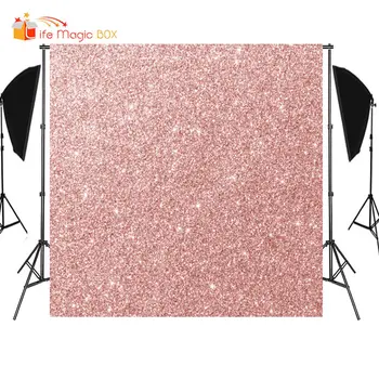 

LIFE MAGIC BOX Photograph Rose Gold Color Sparkle Photo Background Photography Backdrops for Video