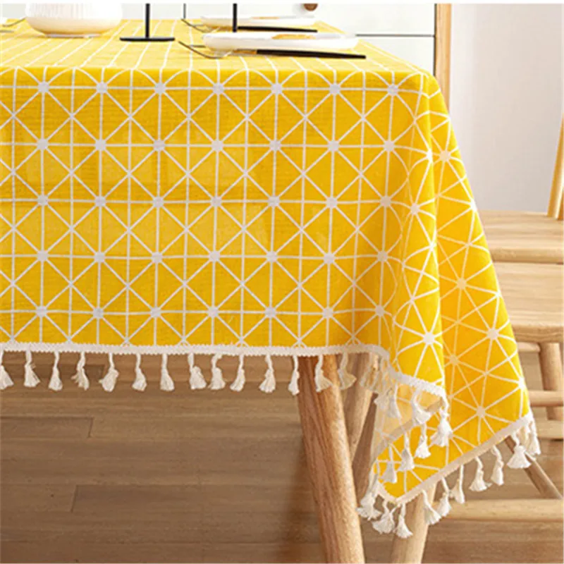 Nordic Style Rectangular Table Cloth Cotton Linen Tablecloth Modern