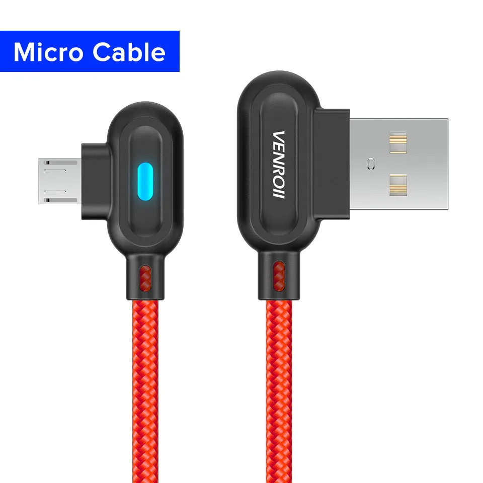 2.4A Micro USB кабель для быстрой зарядки и синхронизации данных Kable Android мобильный телефон шнур для huawei samsung Xiaomi LG Oneplus MicroUSB провод - Цвет: Red