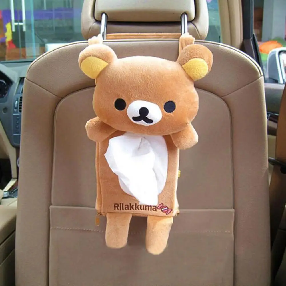 1PCs Cartoon Cute Animal Shape Car Seat Back Hanging Tissue Case Box Storage Container Towel Napkin Papers Bag Holder |