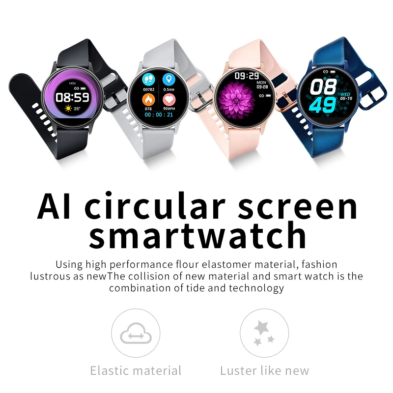 Letike женские часы C009 AI модные часы Smart watch ips изогнутый цветной экран полный экран сенсорный Водонепроницаемый плавательный Фитнес трекер