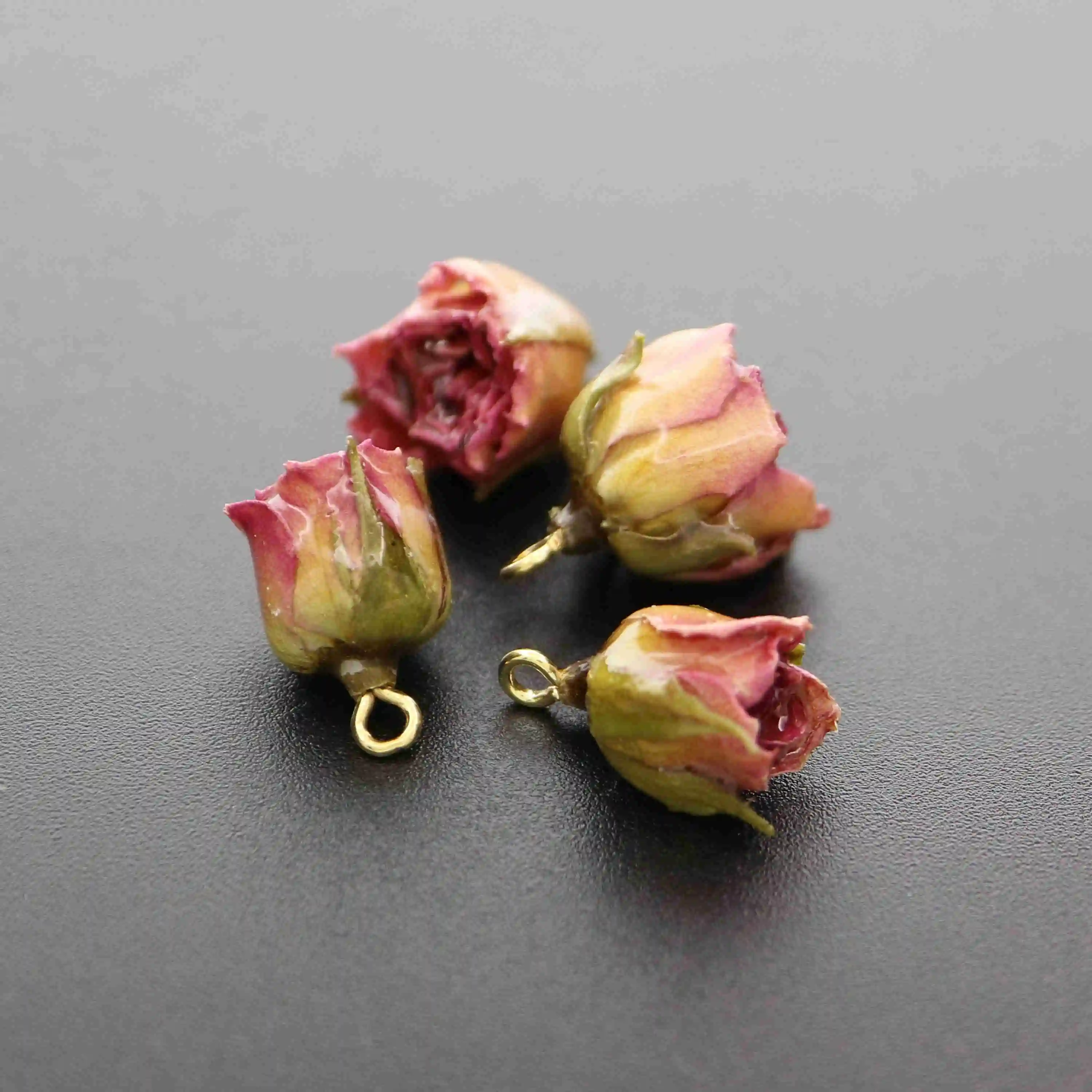 Buy Preserved Flower Earrings JULIA Terracotta Gold Online in India - Etsy