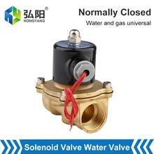 

Electric Solenoid Valve, Water Valve Switch, Air Valve, Brass Coil, Normally Closed Pneumatic, For Water, Oil, And Air 24V 220V