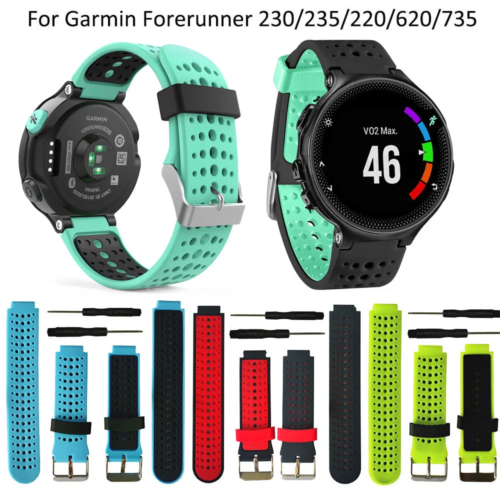 Сменный силиконовый ремешок для наручных часов Garmin Forerunner 235 630 230 gps часы напульсники браслет умные аксессуары