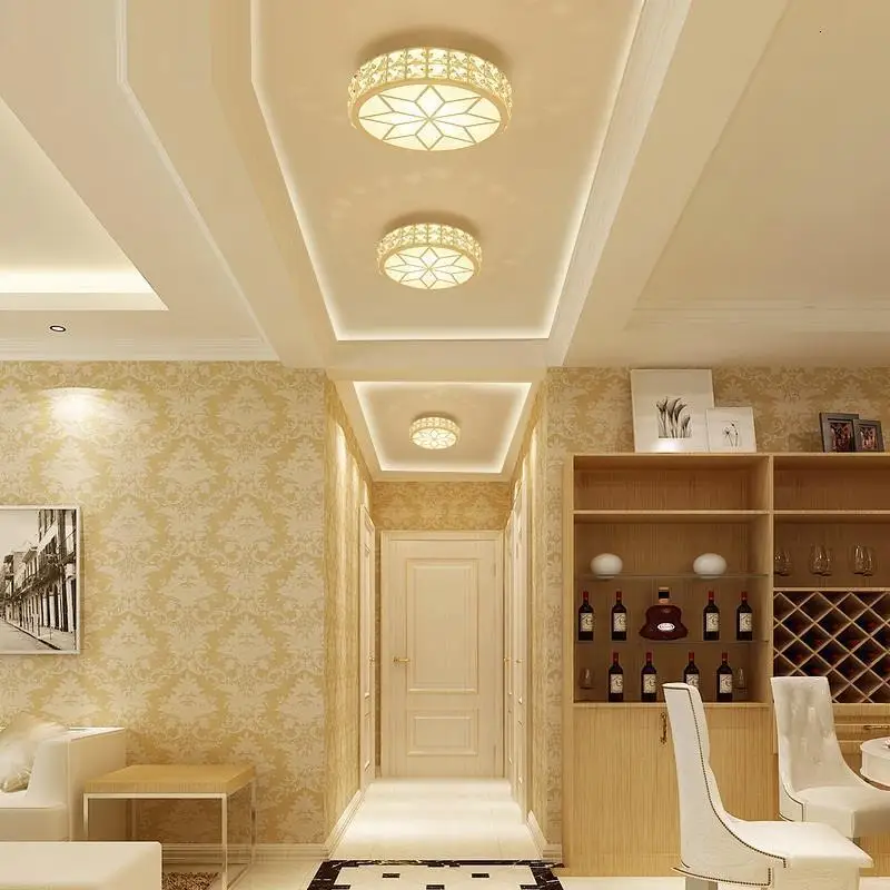 Потолок промышленного декора colgante moderna блеск для гостиная luminaria teto Кристалл lampara де TECHO LED потолочный светильник