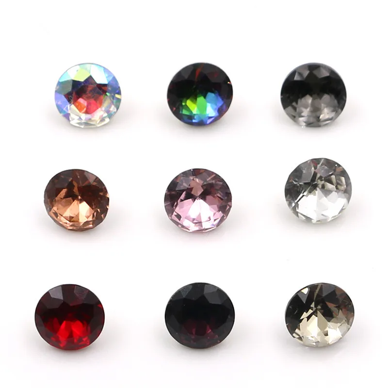 5Pcs 12MM Round Rhinestone Crystal Buttons Color Glass Button For Shirt Cardigan DIY Hair Decoration Wedding Sewing Accessories | Дом и сад
