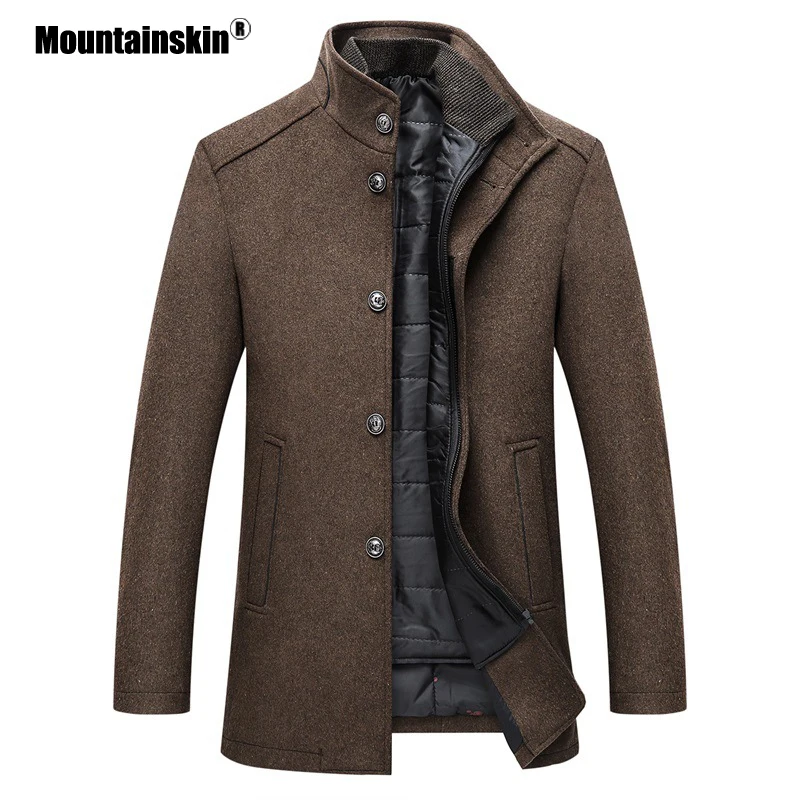 Mountainskin Winter Men Wool Jacket Slim Fit Thick Warm Coat With Adjustable Vest Male Woolen Jackets Mens Brand Clothing SA857 Mountainskin Winter Men Wool Jacket Slim Fit Thick Warm Coat With Adjustable Vest Male Woolen Jackets Mens Brand Clothing SA857