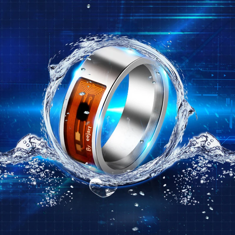 Anillo inteligente NFC para teléfono móvil, anillo de acero inoxidable,  comunicación inalámbrica por radiofrecuencia, joyería resistente al agua  Wmkox8yi sjalhkljlk1754