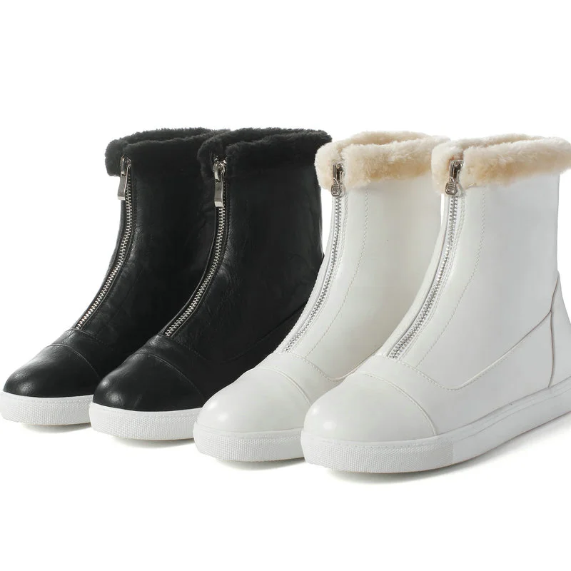 EshtonShero/зимние сапоги; Женская водонепроницаемая обувь на плоской подошве; Botas; зимние сапоги; botas femininas de inverno; Цвет черный, белый; Размеры 3-12
