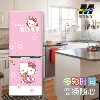 

60*150cm Cartoon Design Refrigerator Stickers Renovation Film Fridge Magnet Air Conditioning Impermeable Decorations