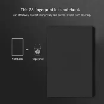 

Fingerprint Lock USB Charging Security Leather Business Conference Notebook Lockers New Arrival