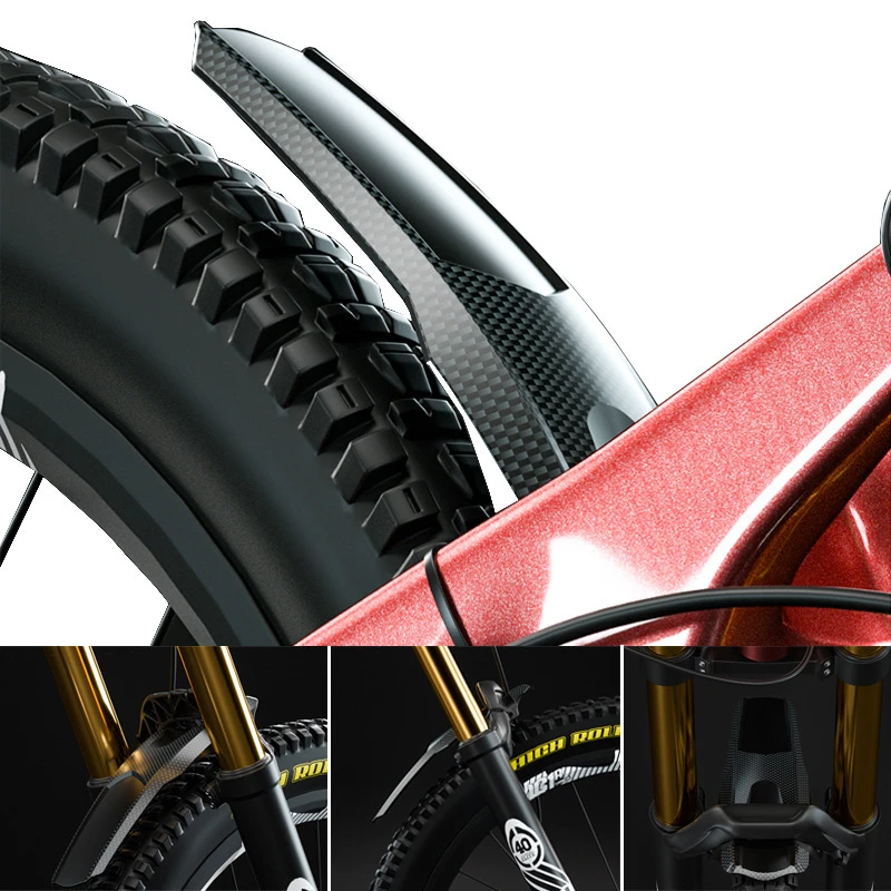 1Pc Fiets Spatbord Fenders Onderdelen Fietsen Carbon Fiber Kleur Voor/Achter Tire Universele Spatbord Mountainbikes vleugels|Bumper| -