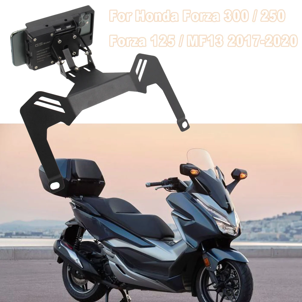 Motorcycle Accessories For Honda Forza 300 250 Forza 125 MF13 2017-2020 Phone Holder Stand Holder GPS Navigator Plate Bracket for honda cb1000r cb1000 r cb 1000r 1000 cnc motorcycle license plate bracket holder with light 2008 2020 2019 2017 2018 2016