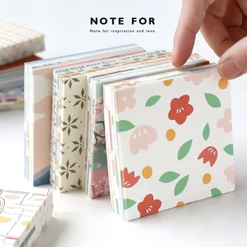 

Note For Spring Floral Memo Pad 80mm*80mm 120 sheets Cute Flowers Paper Notes 2020 New Stationery Gift