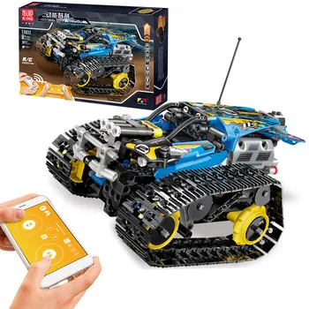 

391pcs Technic RC Tracked Stunt Racer Building Blocks Toys Creator APP Remote Control Car for Children