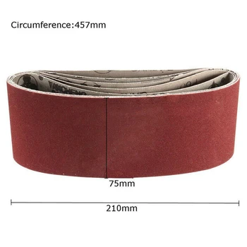 

75x457mm Sander Grinder Power Tool Abrasive Sanding Belts 40-240 Grit 15pcs/set