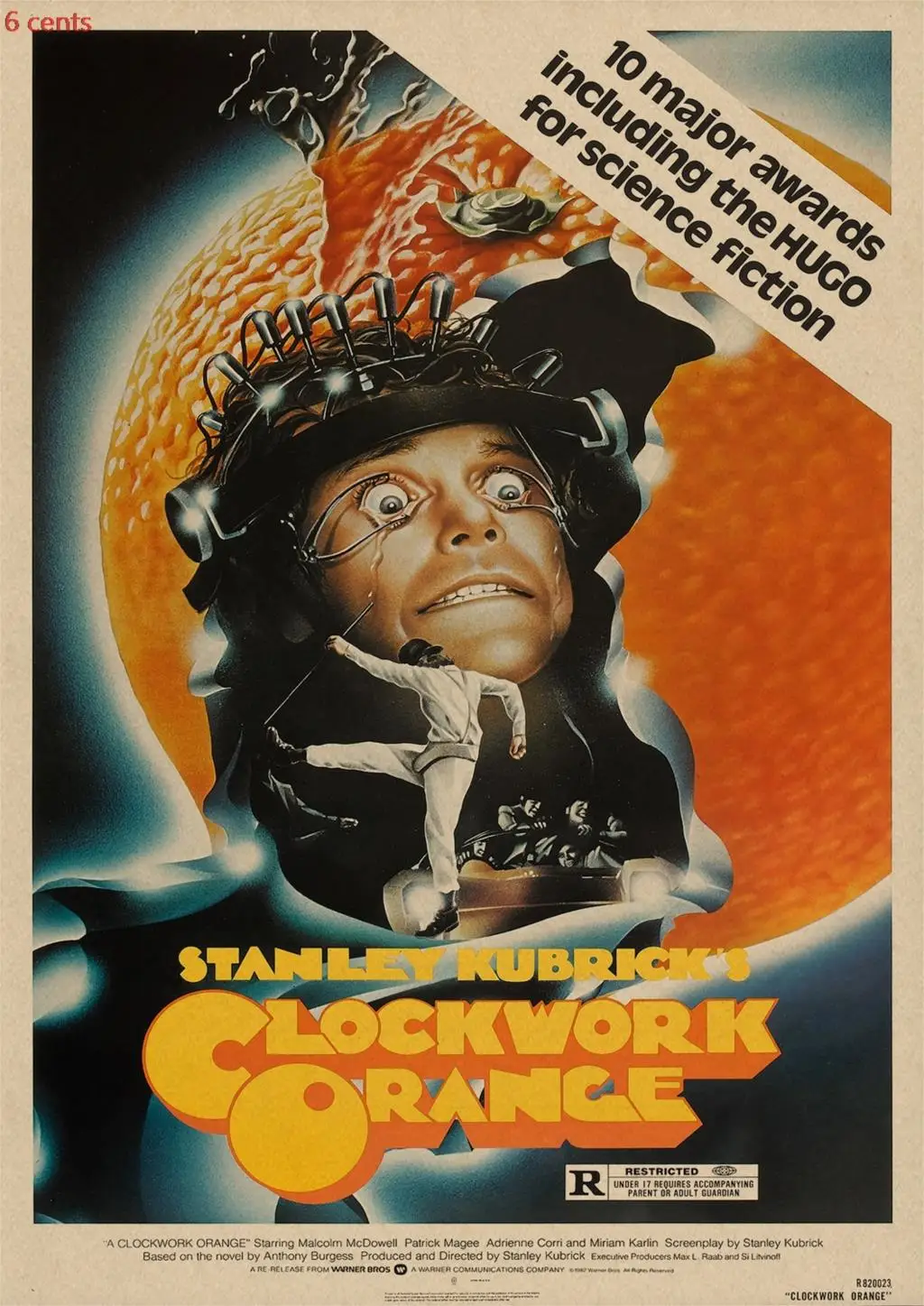 Kubrick серия кинофильма/«Заводной Апельсин»/2001 космический роуминг/постер фильма крафт-бумага плакат, плакат в стиле ретро - Цвет: 1