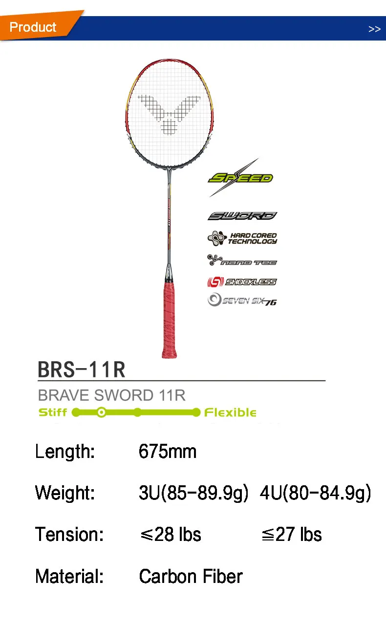 VICTOR оригинальная ракетка для бадминтона BRS серии all carbon high-фунтов attack& defense профессиональная ракетка высокого качества BRS-11R