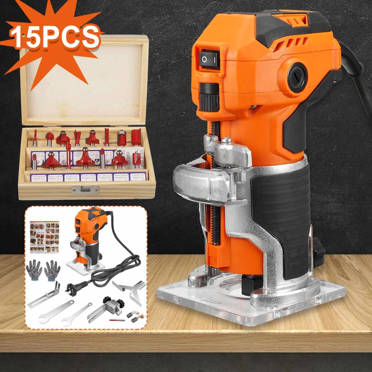 1280W 35000r/Min Pemangkas Tangan 