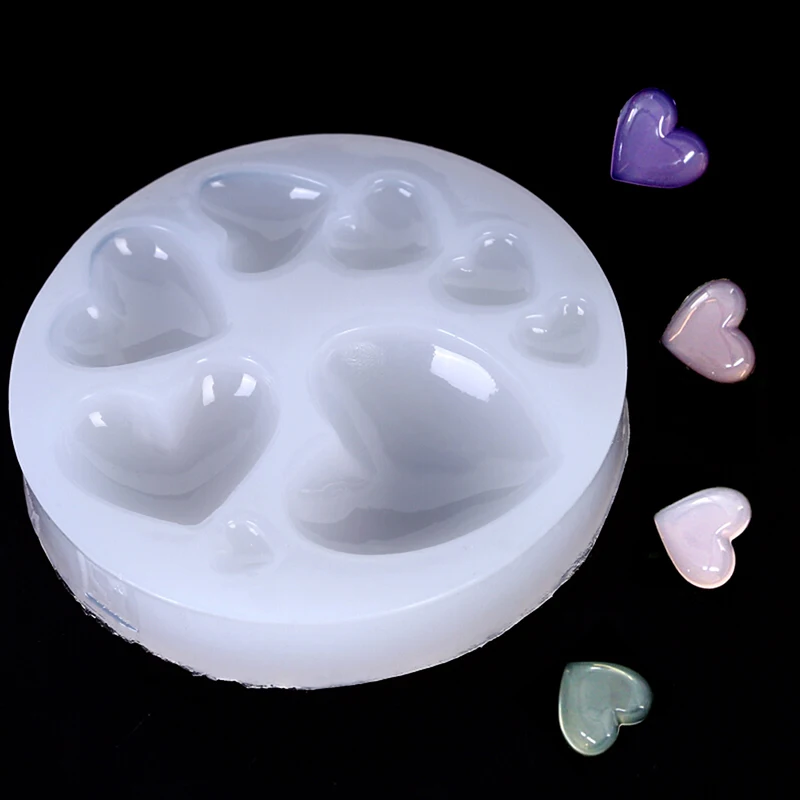 DIY Heart Silicone Mold Making Jewelry Pendant Resin Casting Mould Craft Tool