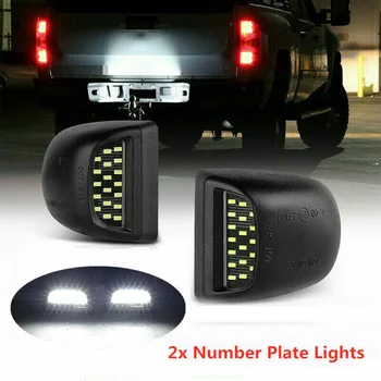

1 Pair License Plate White Light Lamp LED 6,000K 36SMD 8-30V DC For Chevy Silverado Avalanche 1500 2500 3500 Car Styling