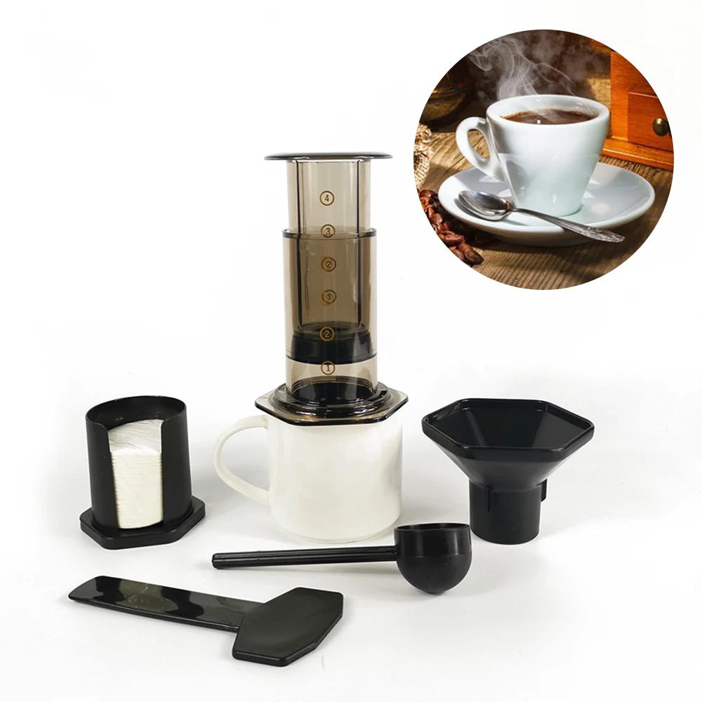  350ml New Filter Glass Espresso Coffee Maker Portable Cafe French Press CafeCoffee Pot For AeroPres