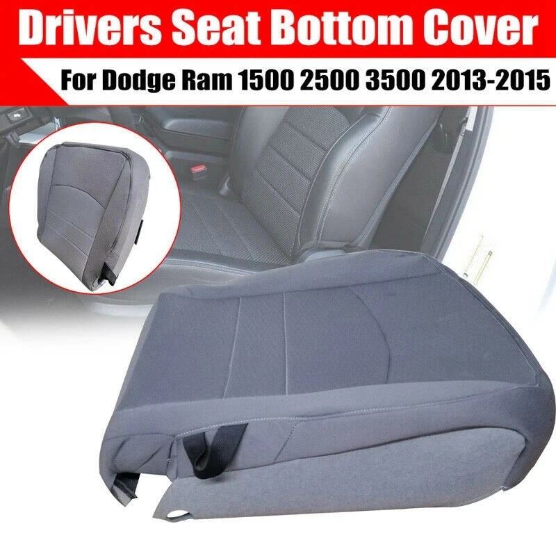 Car Front Driver Bottom Seat Cover Gray for Dodge Ram 1500 2500 3500