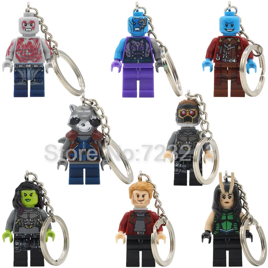 

Marvel Super Hero Figure Marvel Movie Keychain Key Ring X0159 Building Blocks Set Model Toys For Children Legoing