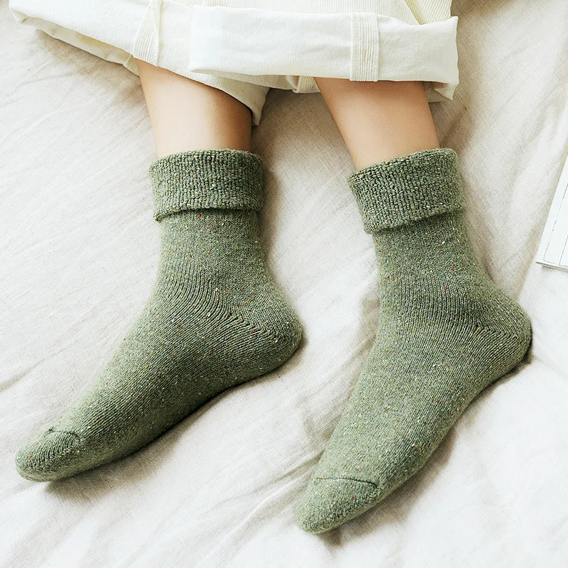 Dreamlikelin Harajuku, осенне-зимние рождественские носки, женские однотонные плотные теплые носки, повседневные носки