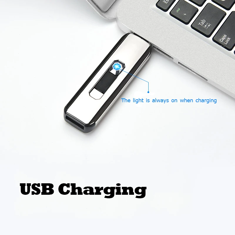 Мини USB Кнопка Двусторонняя зарядка электрическая зажигалка электронная ветрозащитная Зажигалка USB перезаряжаемые зажигалки