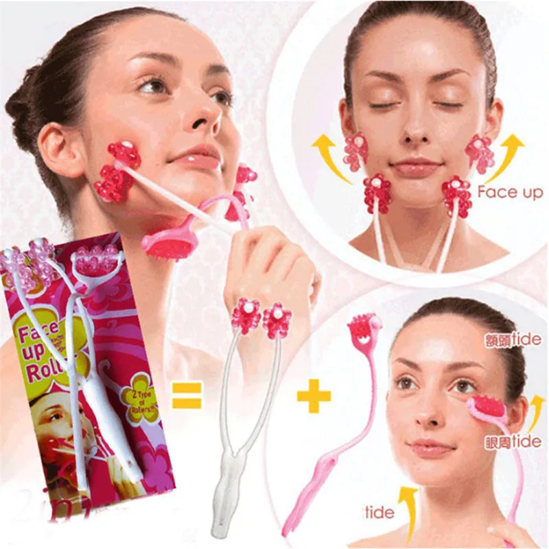 Горячая Распродажа 2 в 1 против морщин роликовый массаж для лица профессиональный