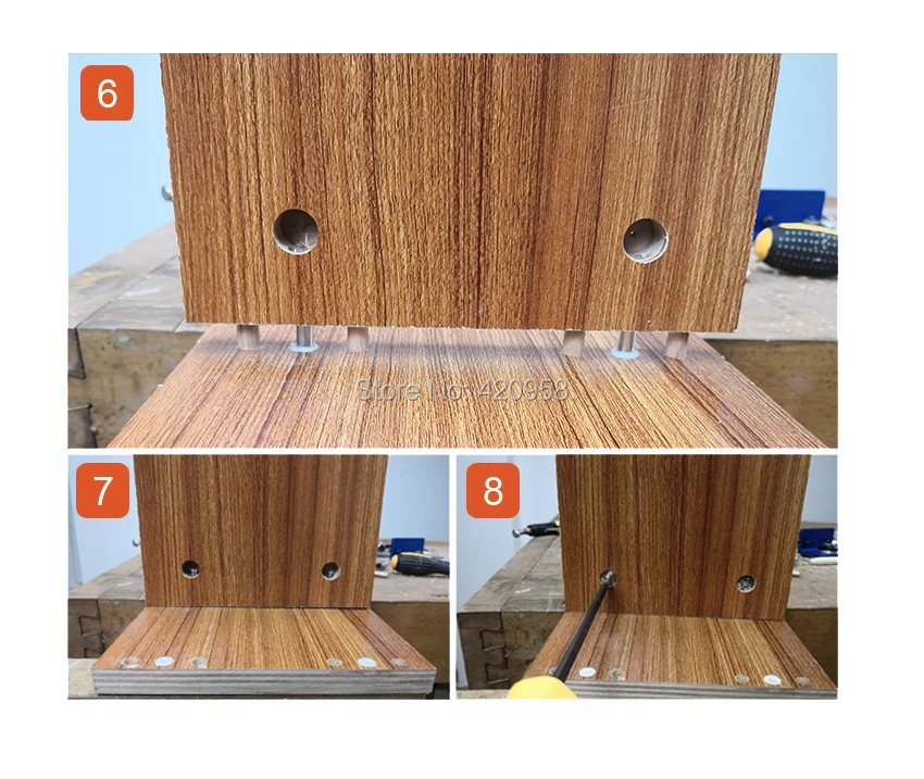 Прецизионный дюбель 3 в 1 Набор для нарезки отверстий DIY ручной инструмент для работы по дереву MD590