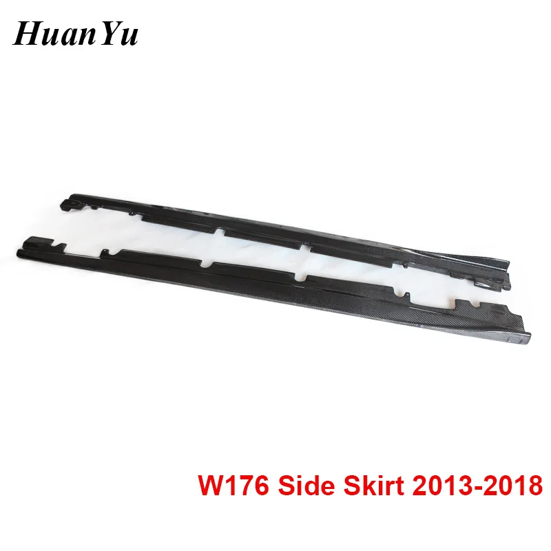 Боковая юбка R Style W176 W117 из углеродного волокна для Mercedes benz A & CLA Class A180 A200 A45 CLA45 AMG
