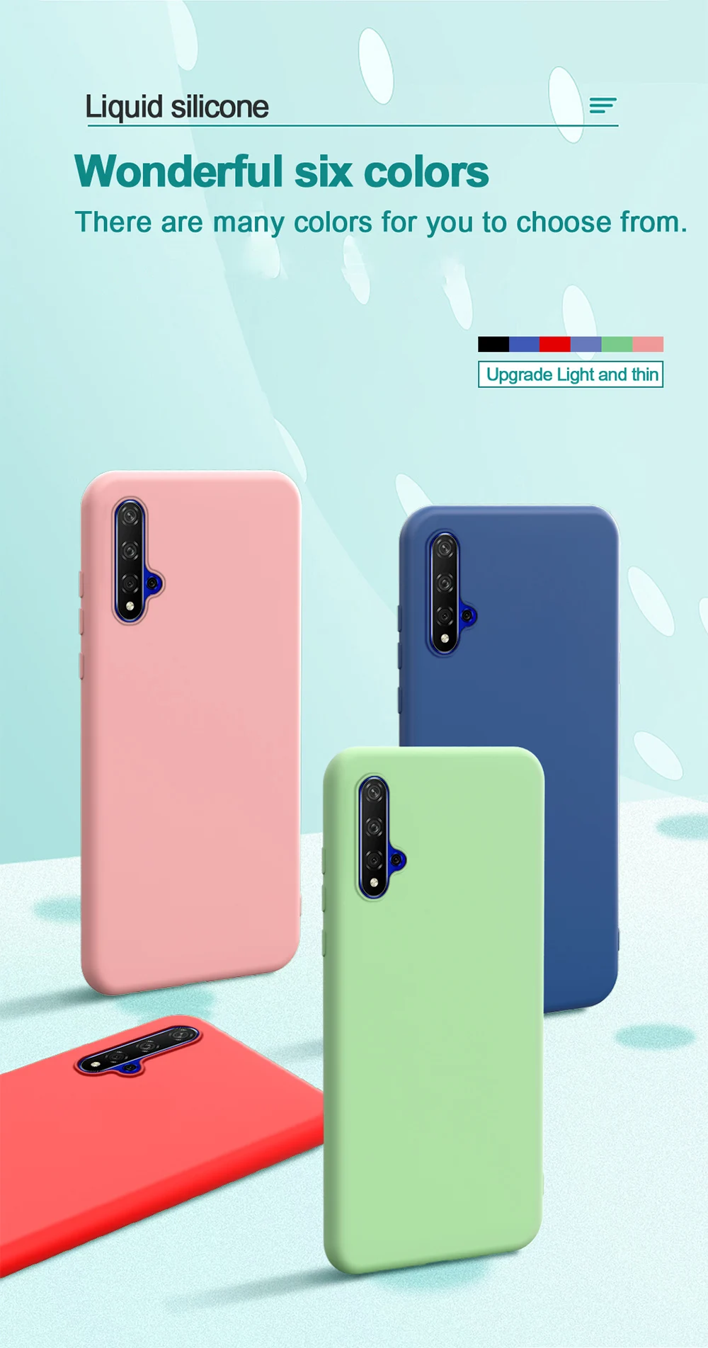Чехол из жидкого силикона для huawei Honor 20, мягкий чехол для huawei P20 Lite mate 30 20 Nova 6 SE Honor V30 8X20 Pro 10 Lite, чехол