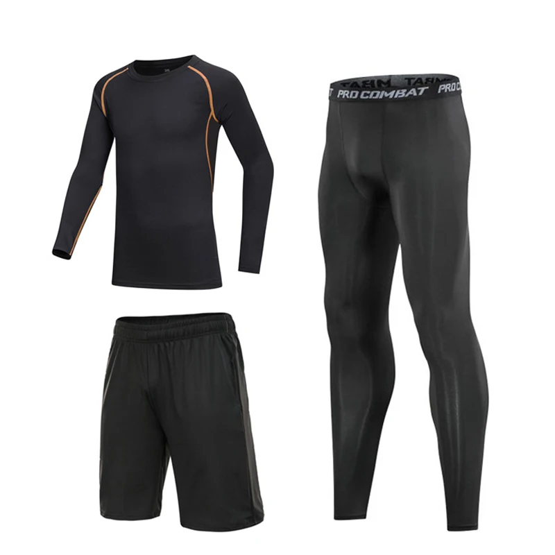 4 Pcs/Set Kid's MMA Compression T-shirt+Pants Rashguard Sportswear Boy Muay Thai Shorts Bjj Gi Rash guard For Kid Boxing Suits