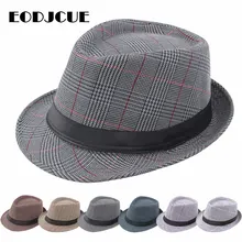 Модная фетровая шляпа в стиле джаз, Мужская винтажная весенне-летняя шляпа Панама, кепка, уличная Солнцезащитная шапка