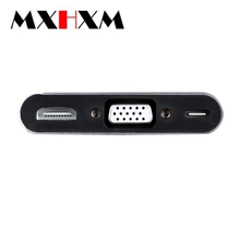 Тип-c к hdmi+ vga 5в1 аудио зарядка HUB3.0 для для Apple aipd