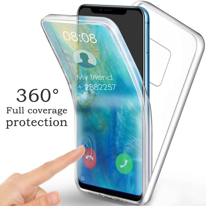 Чехол с полным покрытием 360 противоударный чехол для Huawei Y5 Y6 Y7 Y9 2019 жесткая задняя