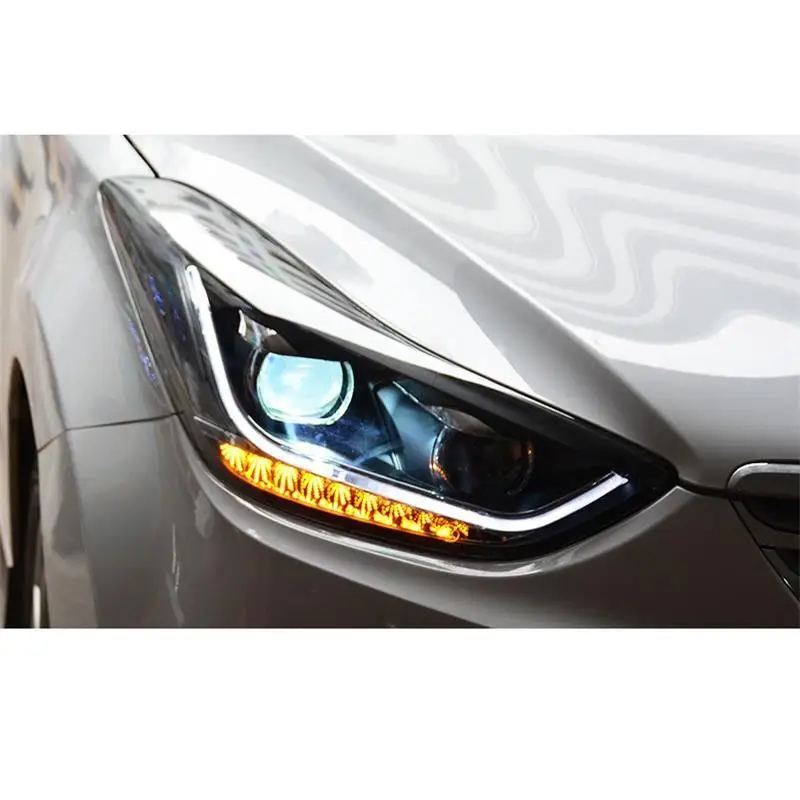 Luces Para авто аксессуары дневные ходовые Автомобильные светодиодные фары Задние Автомобильные фары в сборе 12 13 14 15 16 для hyundai Elantra