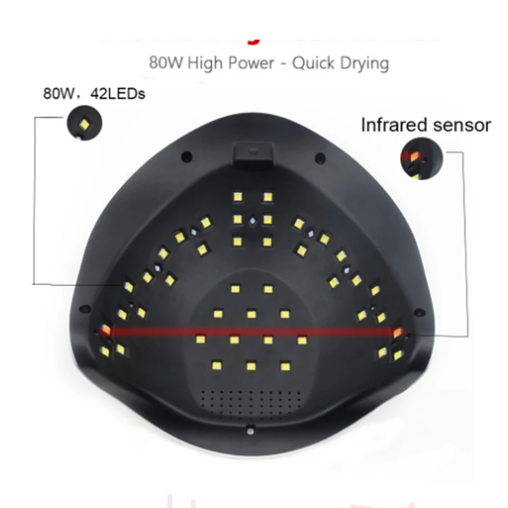 Детская одежда на рост 80, 54/36 Вт УФ лампа Светодиодный лампа для ногтей для маникюра и педикюра, фрезер для ногтей Сушилка для ногтей Гель-лак ЖК-дисплей умный выбор времени инфракрасного датчика
