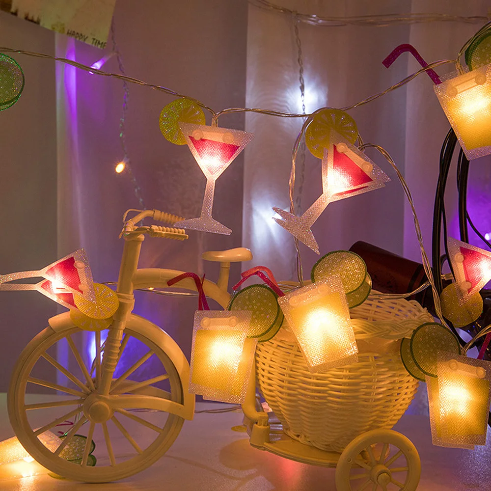 

1.5/3/6M 10-40 LEDs Christmas Wine Glass Style Copper Wire LED String Lamp lights For Indoor New Year Xmas Wedding Decoration
