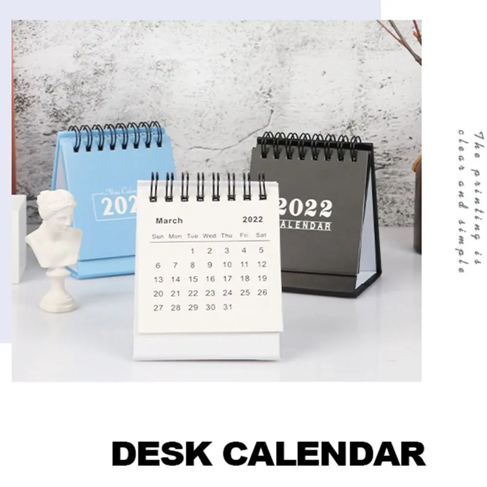 1Pc 2022 Desktop Calendar Stand Up Calendars Schedule Desk Calendar For Office Table Desk Decoration|Calendar| - Aliexpress