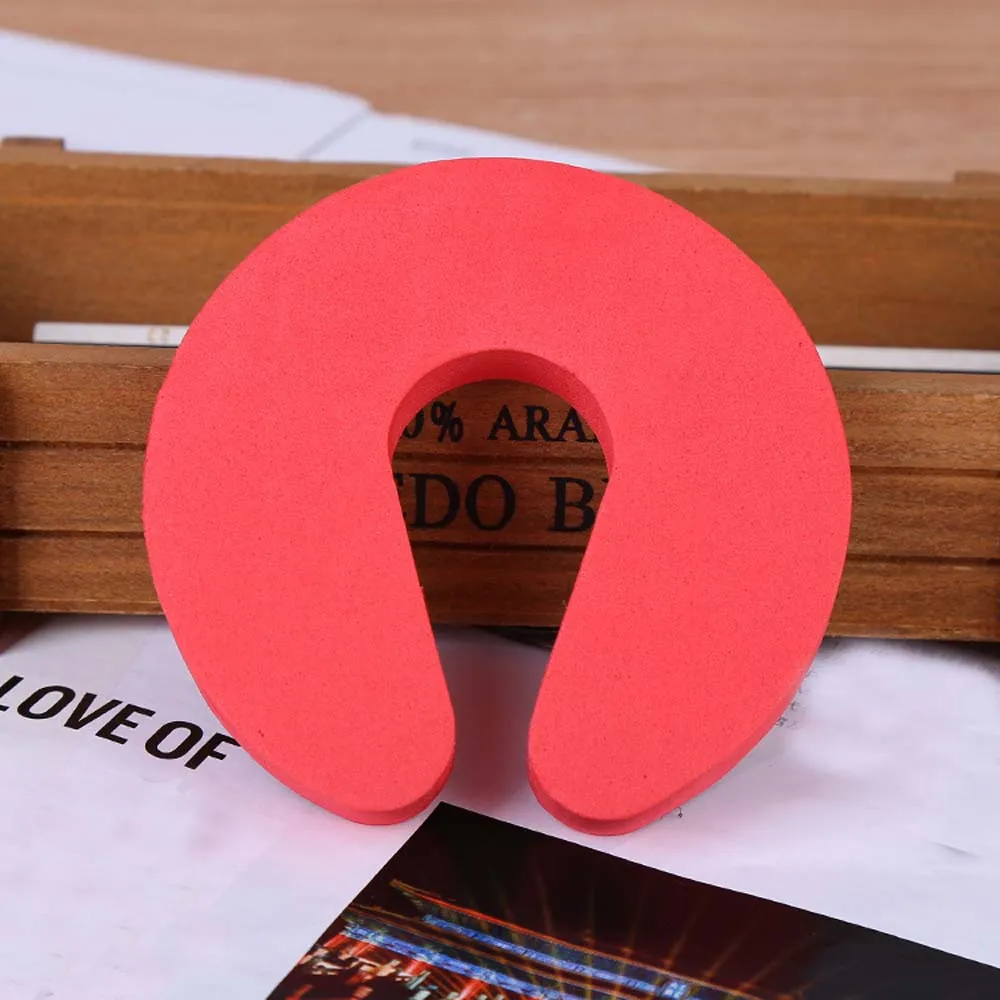 5pcs red 6 цветов пенопластовый Ограничитель для двери дети зажим для пальца протектор Прочный для детей, защита для детей палец не щепотка защита ворота пробка - Цвет: 5pcs red