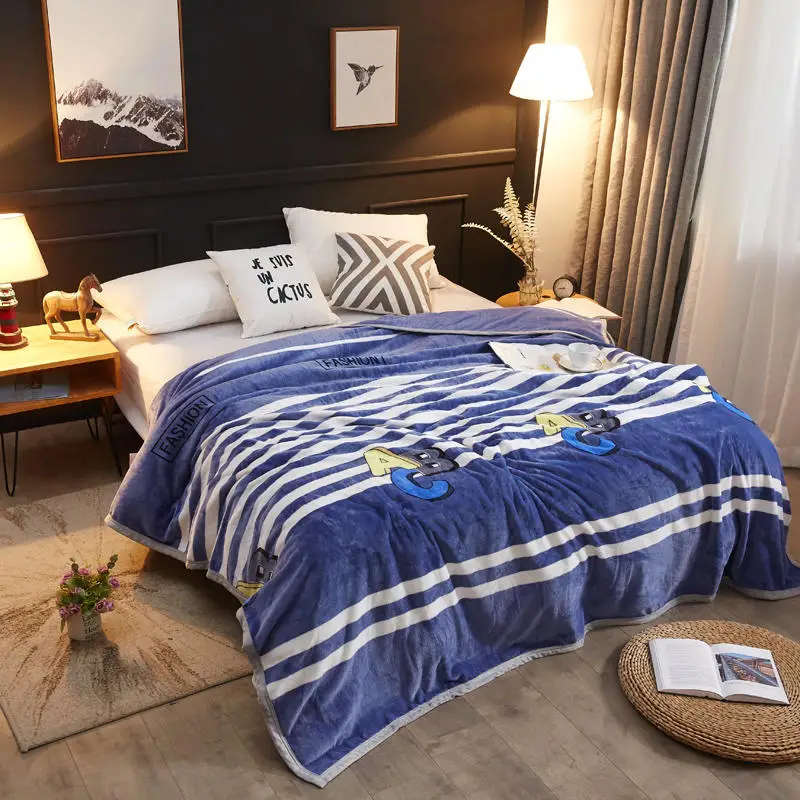 Меховое плюшевое одеяло для дивана, Фланелевое флисовое покрывало в скандинавском стиле, простыни с геометрическими полосками, зимнее одеяло для пары, покрывало 230X250 - Цвет: style 16